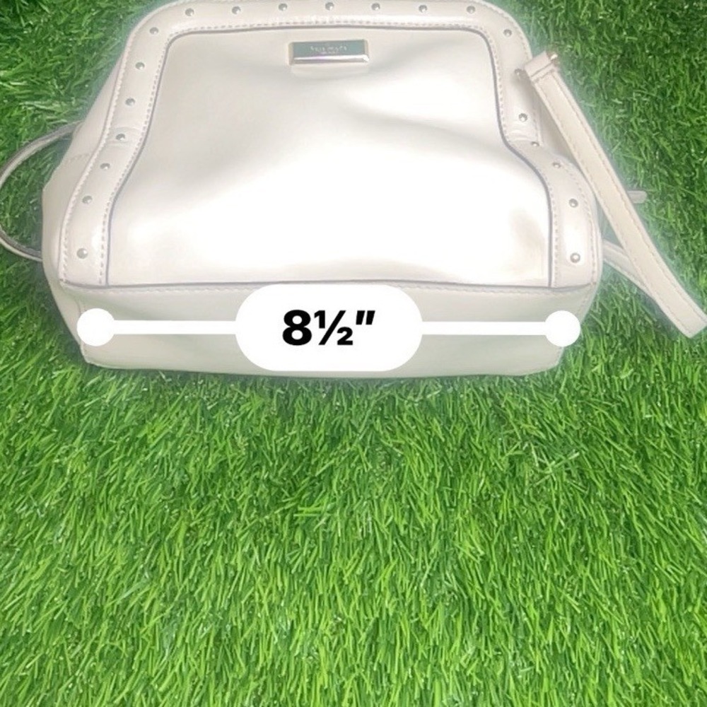 Kate‎ Spade New York Off White Leather Studded Satchel Crossbody Handbag - Picture 9 of 9